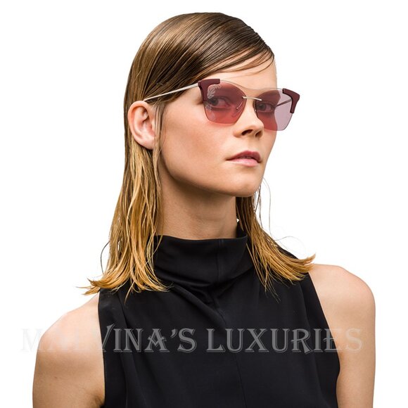 PRADA SUNGLASSES SPR21U 57 TAMPO IBISCUS LENS LIGHT VIOLET BORDEAUX BUTTERFLY main image 9